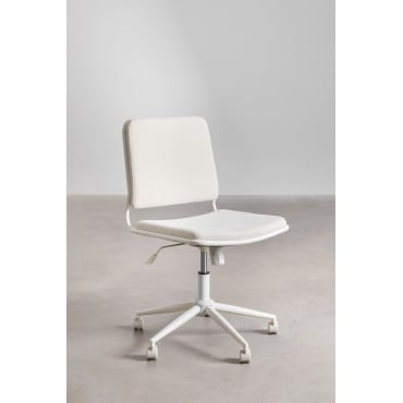 Veiga Bureaustoel Met Wielen Stof Crème Beige - Sklum