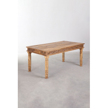 Rechthoekige Eettafel In Mangohout (160x90 Cm) Taraz Natuurlijk Hout - Sklum