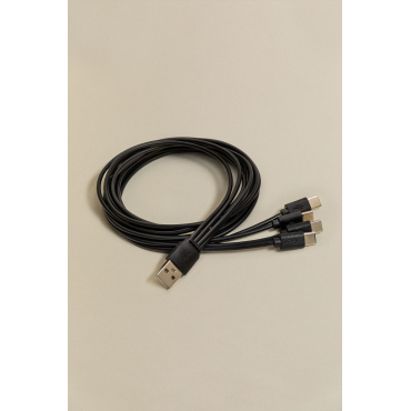 Kabel Usb Multi Carga 4 En 1 Tipo C 1m Nurbek Zwart - Sklum