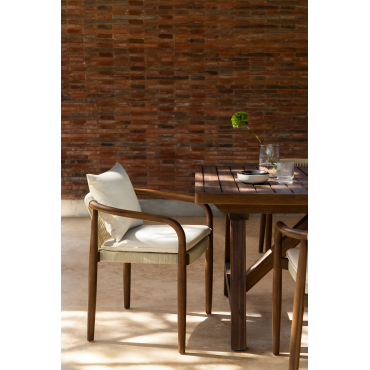 Set Van 2 Tuinstoelen Met Armleuningen In Acacia Giulia Donker Acaciabruin - Sklum