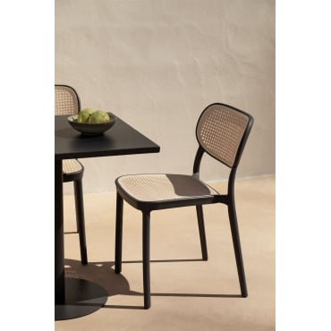 Pak Van 2 Omara Stapelbare Tuinstoelen Grijs – Grafiet - Sklum