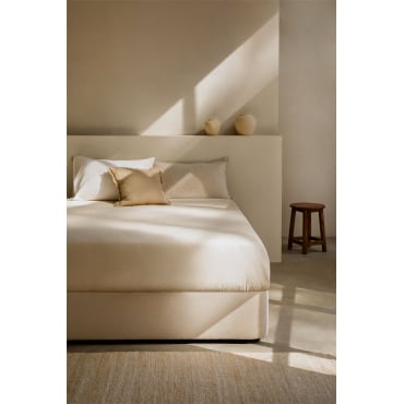 Gestoffeerde Opvouwbare Canapé Voor Uferyn Matras 160x200 Cm Stof Crème Beige & 160 X 200 Cm - Sklum