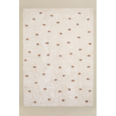 Rechthoekig Vloerkleed 125x170 Cm Van Katoen Jankiel Kids Bruin - Tarwe - Sklum