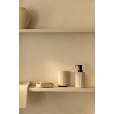 Ozene Abs En Bamboe Badkamerset Beige – Crème - Sklum