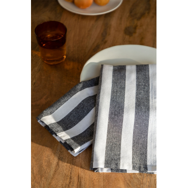 Set Van 2 Otorvi Katoenen Servetten Blauw Grijs - Sklum