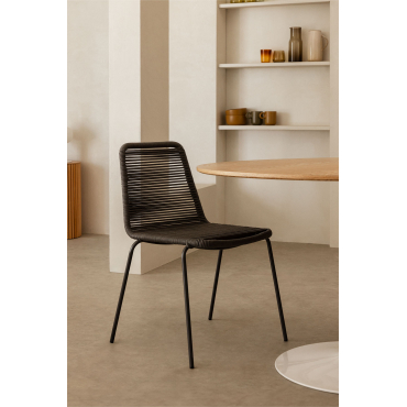 Mileyd Set Van 4 Stapelbare Eetkamerstoelen Grijs – Grafiet - Sklum