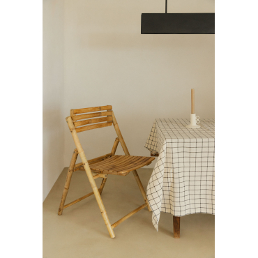 Set Van 4 Nelida Opklapbare Bamboe Eetkamerstoelen Bamboe & Geen Kussen - Sklum