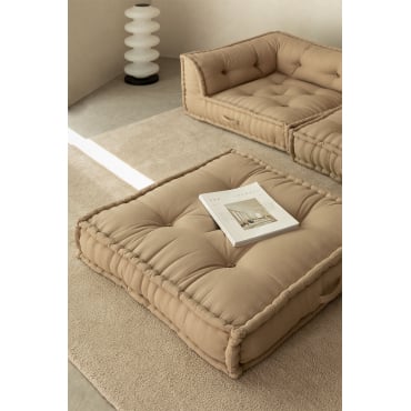 Modulair Bankkussen Van Katoen Dhel Beige - Semoline - Sklum
