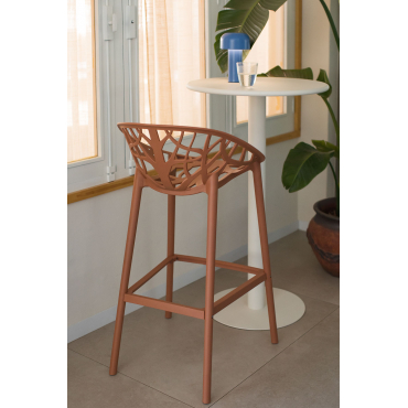 Verpakking Van 4 Ores Polypropyleen Hoge Krukken Roest & ↑75 Cm - Sklum