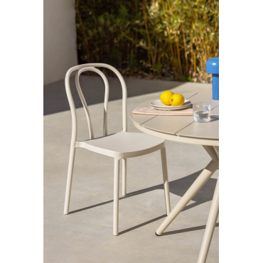 Stapelbare Tuinstoel Mizzi Tapioca Beige - Sklum