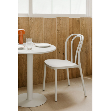 Set Van 2 Mizzi Stapelbare Eetkamerstoelen Gardenia Wit - Sklum
