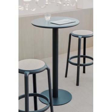 Ronde Metalen Tuintafel Ø60 Cm Mizzi Grijs – Grafiet - Sklum