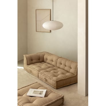 3-delige Modulaire Hoekbank Van Dhel-katoen Beige - Semoline - Sklum