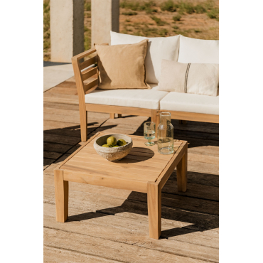 Salontafel Voor De Tuin Vierkant 60x60 Cm In Acaciahout Filips Acacia Bruin - Sklum