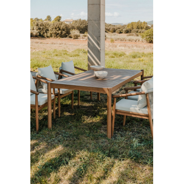 Rechthoekige Tuintafel 200x100 Cm Van Eucalyptushout Aderyn Natuurlijk Hout - Sklum