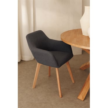 Ervi Eetkamerstoel Met Armleuningen Antracita - Sklum