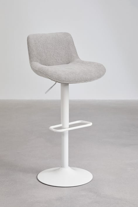 Set van 4 hoge krukken 75 cm stapelbaar van lichtgrijs polypropyleen Wendell - Wit - Grijs – koel