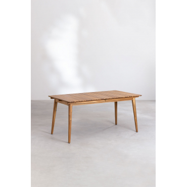 Uitschuifbare Eettafel In Acaciahout (160-210x90 Cm) Tenay Natuurlijk Hout - Sklum