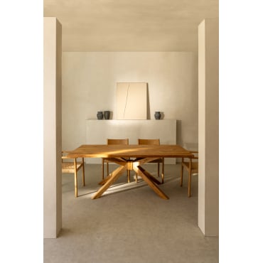 Rechthoekige Houten Eettafel (190x100 Cm) Jal Eikenhout - Sklum