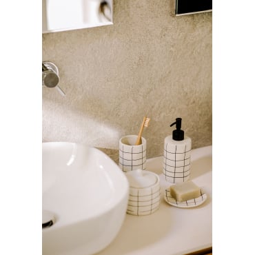 Yolven Gres Badkamer Set Zwart - Sklum