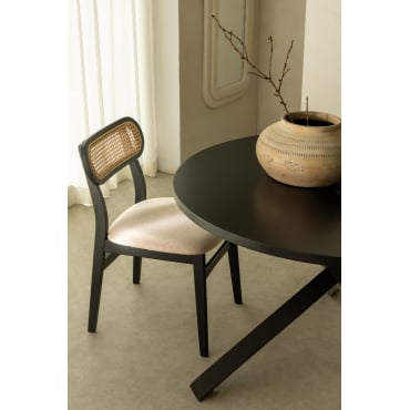 Set Van 4 Houten Eetkamerstoelen Leivel Gewoon Zwart - Sklum