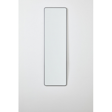 Rechthoekige Aluminium Wandspiegel (35x120 Cm) Sadint Zwart - Sklum
