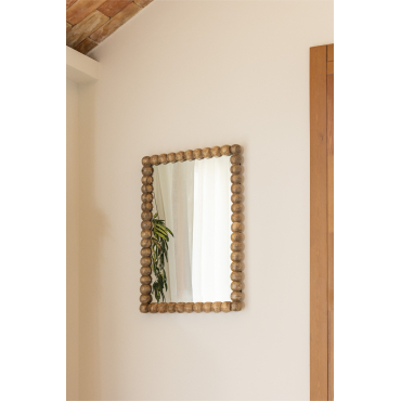 Rechthoekig Wandpaneel In Mangohout (47x68 Cm) Fearne Mangohout - Sklum