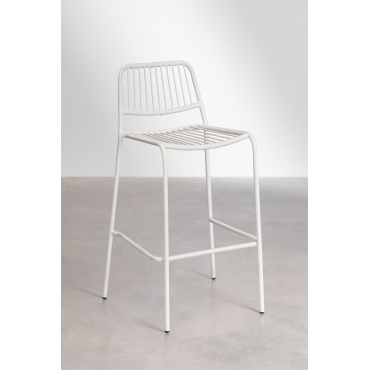 Pakket Van 4 Elton Stapelbare Hoge Tuinkrukken Gardenia Wit & ↑75 Cm - Sklum