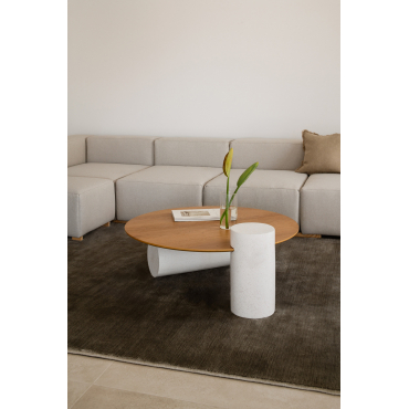 Ronde Houten Salontafel (ø100 Cm) Serenada Bruin – Natuurlijk Hout - Sklum