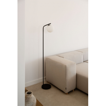 Alligier Vloerlamp Van Metaal En Glas Zwart - Sklum