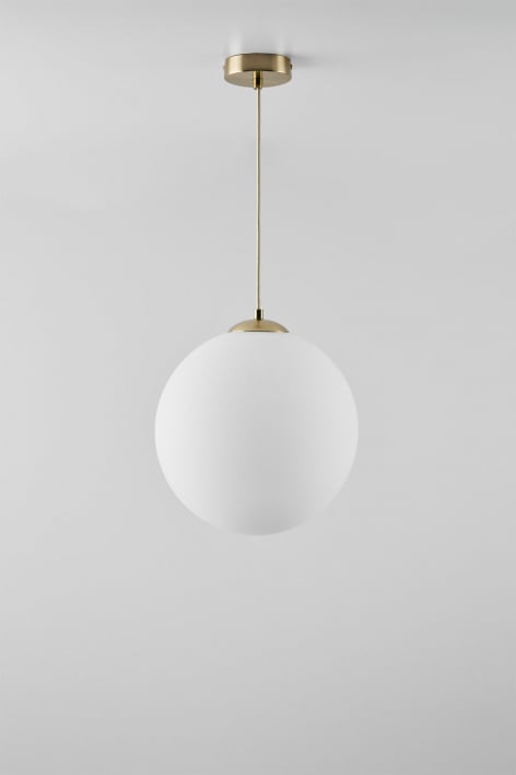 Hanglamp van ijzer met glazen bol Uvol - Goud