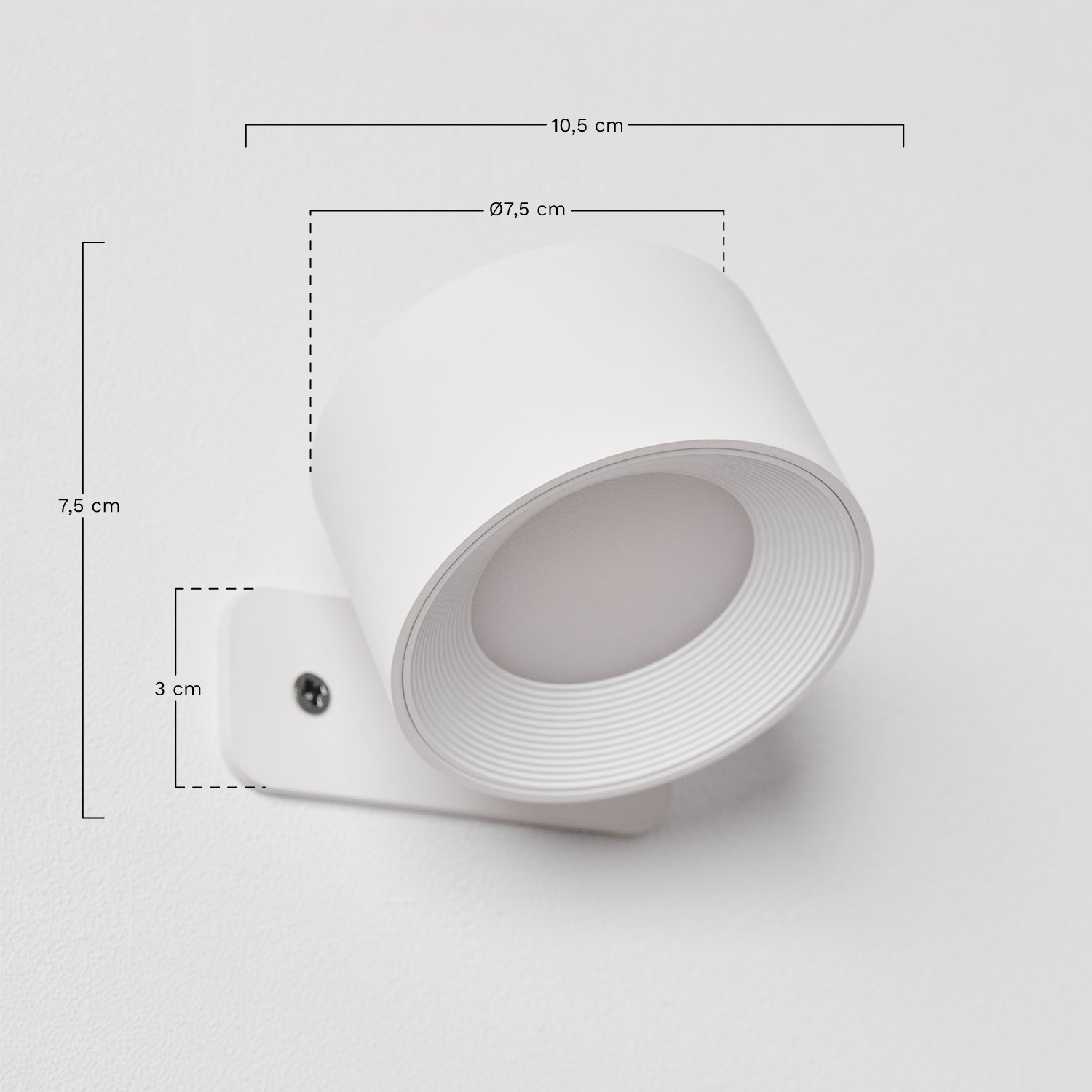 Namari Kids richtbare LED-wandlamp met oplaadbare batterij, AFMETINGEN