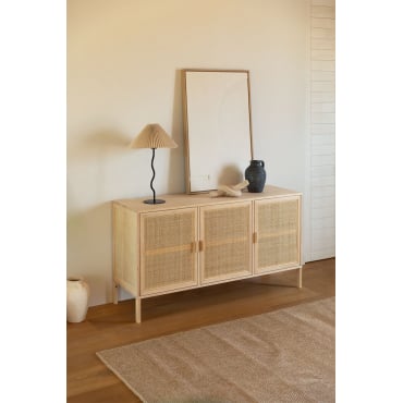 Rotan En Houten Dressoir Reyna Bruin – Natuurlijk Hout - Sklum