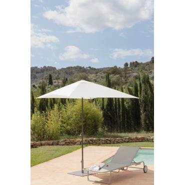 Parasol 200x300 Cm In Stof En Aluminium Itzal Gardenia Wit - Sklum