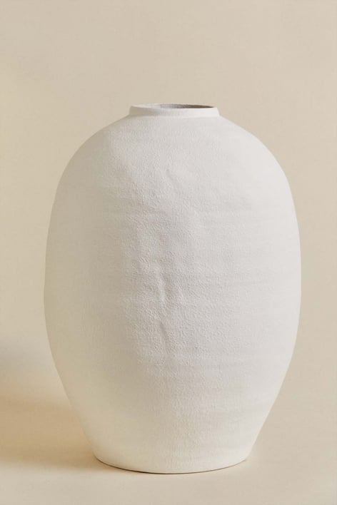 Vaas ↑55 cm in terracotta Gilven - Wit
