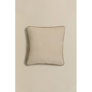 Vierkant Katoenen Kussen (40x40 Cm) Nurmel Crema Cannoli - Sklum