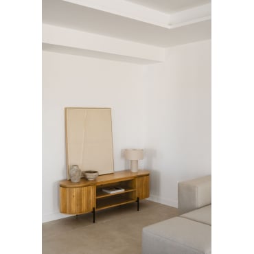 Tv-meubel 160x45 Cm In Mangohout Analis Natuurlijk Hout - Sklum