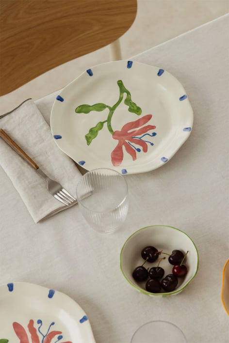 Set van 2 platte borden in aardewerk Marneda