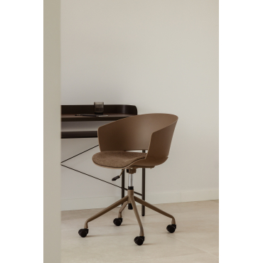 Morgana Bureaustoel Met Wielen Bruin - Praliné - Sklum