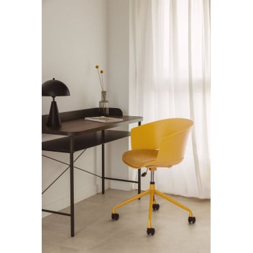 Morgana Bureaustoel Met Wielen Geel Albero - Sklum