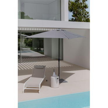 Parasol 200x300 Cm In Stof En Aluminium Itzal Grijs – Antraciet - Sklum
