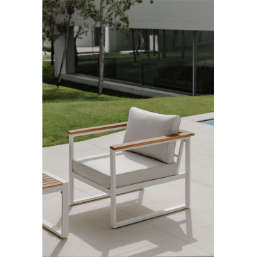 Lipov Aluminium Tuinstoel Gardenia Wit - Sklum