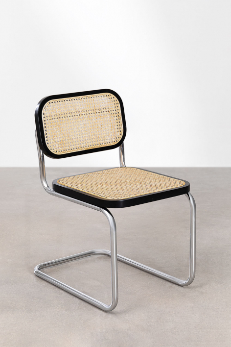 Set van 4 eetkamerstoelen in rotan Tento