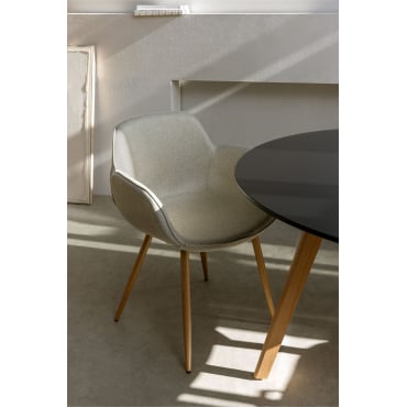 Set Van 2 Fargo Eetkamerstoelen Gebroken Wit - Sklum