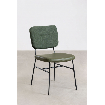 Set Van 4 Milih Eetkamerstoelen Groen – Khaki - Sklum