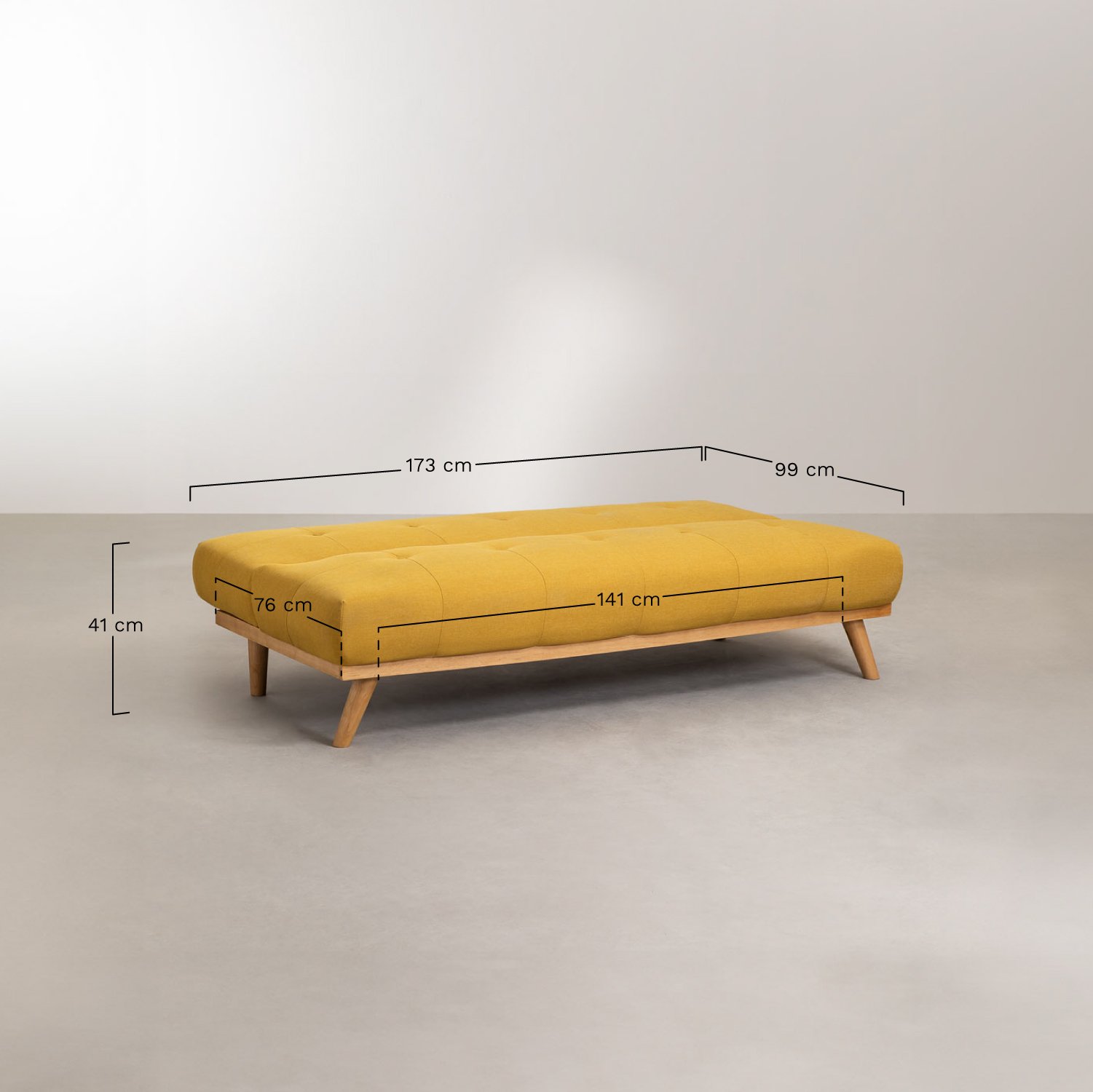 Juhli linnen 2-zits fauteuil  , AFMETINGEN