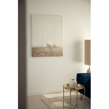Decoratief Canvas Met Gipsstructuur (80x100 Cm) Bowdon Beige – Crème - Sklum
