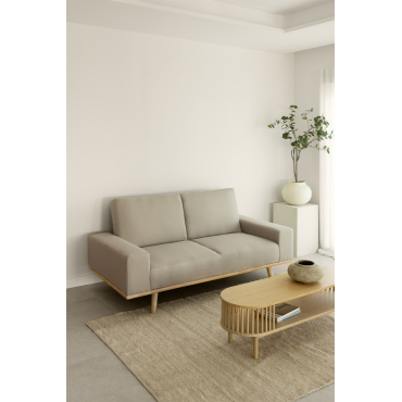 3 Zits Linnen Relax Bank Hesson Crème Beige - Sklum