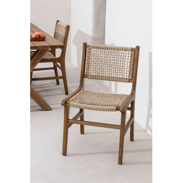 Set Van 4 Malmö Teakhouten Tuinstoelen Bruin – Natuurlijk Hout - Sklum
