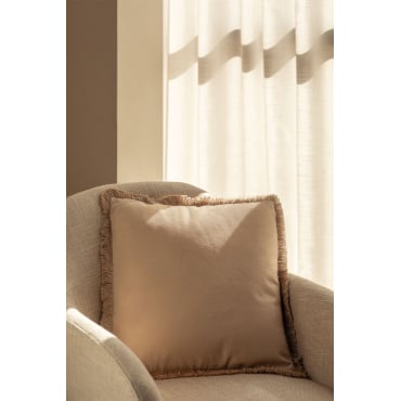 Vierkant Katoenen Kussen (40x40 Cm) Brigui Beige - Semoline - Sklum